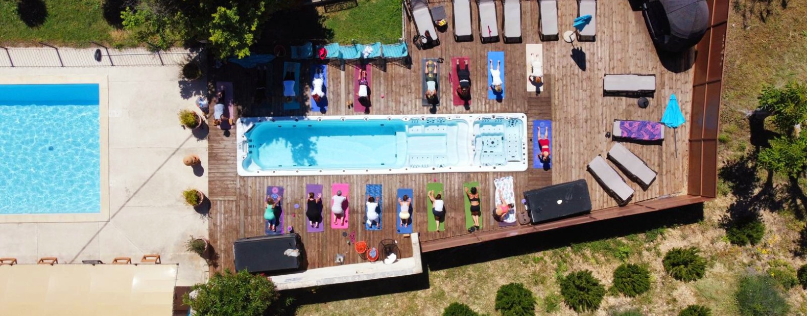 yoga piscine en provence luberon